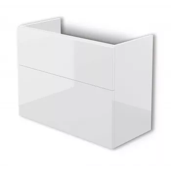 DEANTE Mobile Sotto Lavabo senza Piano di Lavoro, Bianco Opaco, 2 Cassetti, Montaggio a Parete