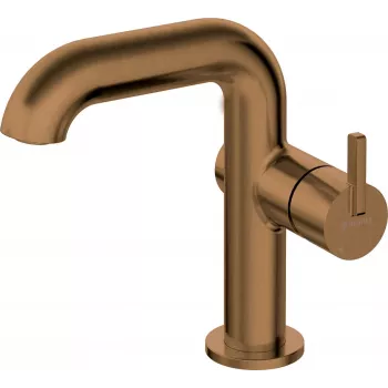DEANTE Miscelatore lavabo con beccuccio rettangolare, nero, monocomando, montaggio a parete, ottone, Arnika Nero