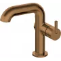 DEANTE Miscelatore lavabo con beccuccio rettangolare, nero, monocomando, montaggio a parete, ottone, Arnika Nero