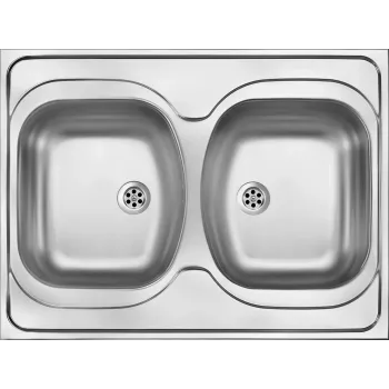 DEANTE ZM6 lavello in acciaio inox, 2 vasche, da incasso