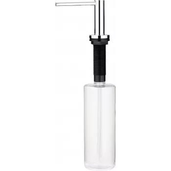 DEANTE ZZZ 00DD Dosatore per Detersivo con Portaspugna, 350 ml, Nero