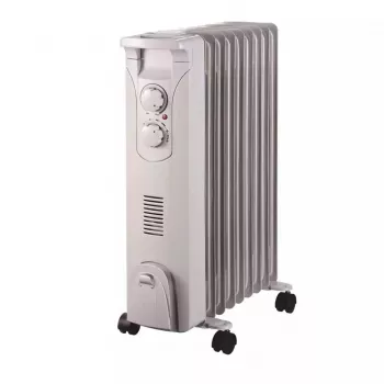DEDRA DA-J2052F Radiatore a olio 2000W, 9 alette, bianco