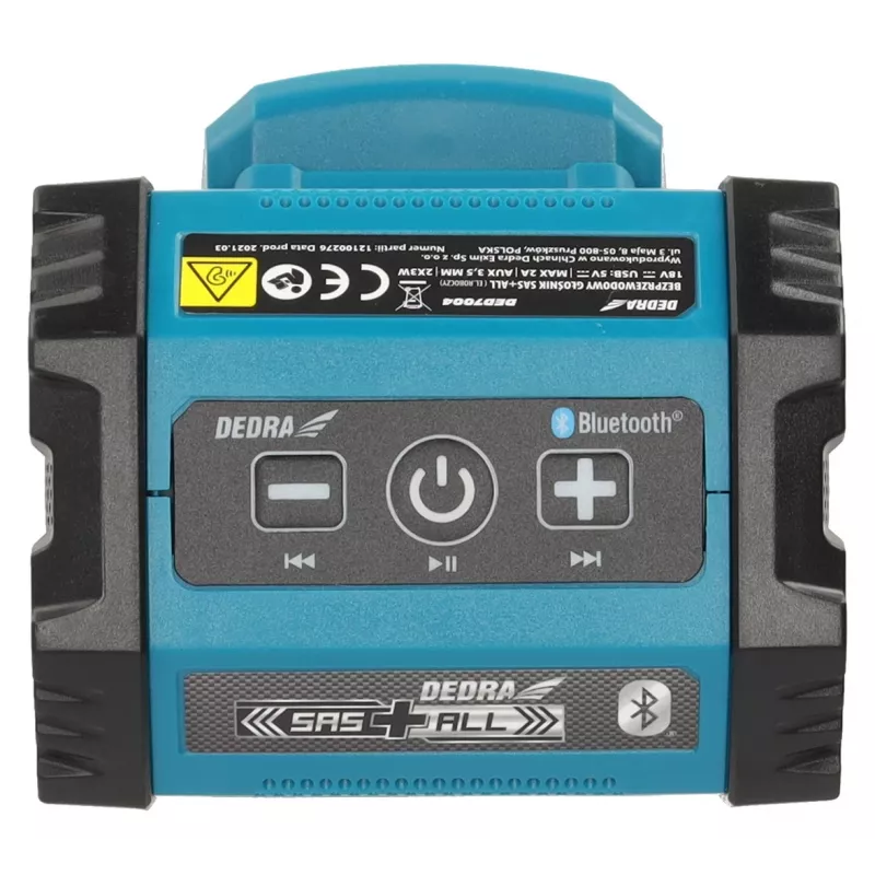 DEDRA DED7004 Altoparlante Bluetooth portatile 20W blu IPX5 TWS FM USB-C