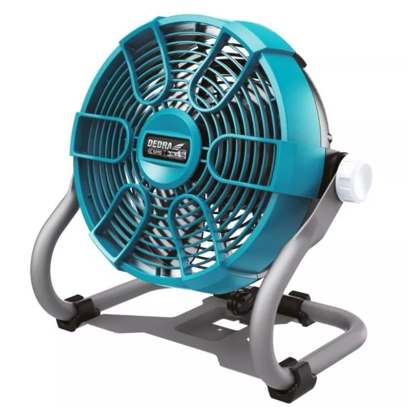 DEDRA DED7074 ventilatore a batteria 18V 230mm 3 velocità con gancio di sospensione e supporto per treppiede
