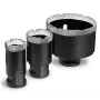 DEDRA Set corone diamantate brasate sottovuoto 28, 35, 68 mm 3 pezzi