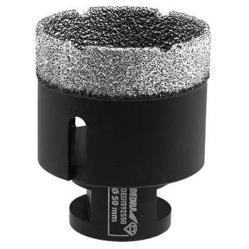 DEDRA FRESA DIAMANTATA A CORONA SALDATA SOTTO VUOTO M14 50MM PER TAGLIO A SECCO DI PIASTRELLE, PORCELLANA, GRANITO