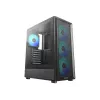 Deepcool CC550 4F case Mid-Tower, 4x ventole LED 120mm, vetro temperato, nero