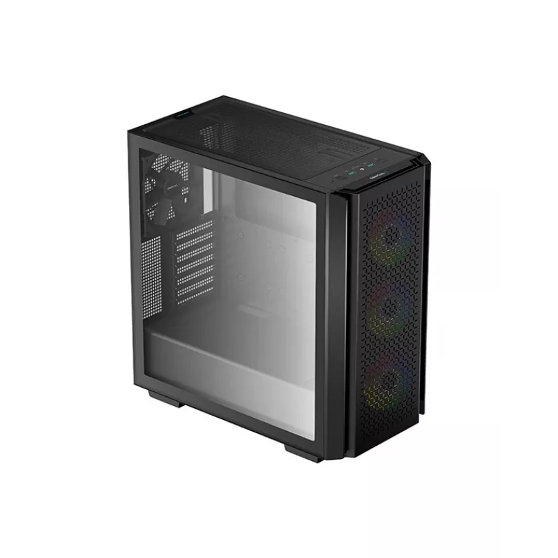 Deepcool CG560 case mid tower con pannello laterale in vetro temperato, nero
