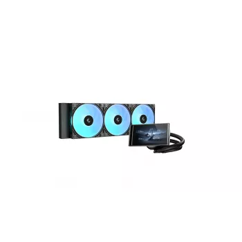 Deepcool LT360 VISION ARGB dissipatore a liquido 360mm, nero, ARGB, Intel & AMD, 3 ventole PWM da 120mm