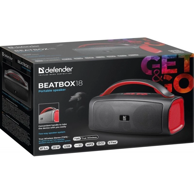 Defender Beatbox 18 altoparlante Bluetooth 20W