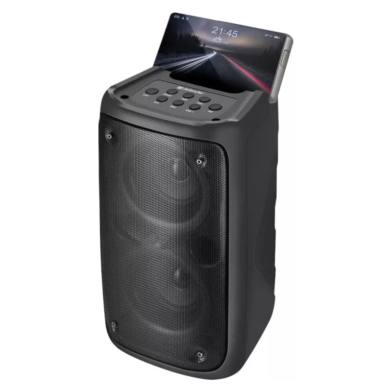 Defender Boomer altoparlante Bluetooth 20W con luce, FM, USB, AUX, microfono