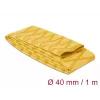Delock 19605 Guaina termorestringente, motivo a X antiscivolo, 1 m x 40 mm, giallo