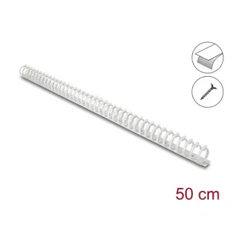 Delock 22072 canalina portacavi flessibile, adesiva e avvitabile, 25 x 26 mm, 50 cm, grigio