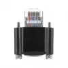 Delock cavo per telecamera GigE 4m Cat.6 S/FTP RJ45 angolo 90° screw-lock su RJ45 dritto - nero