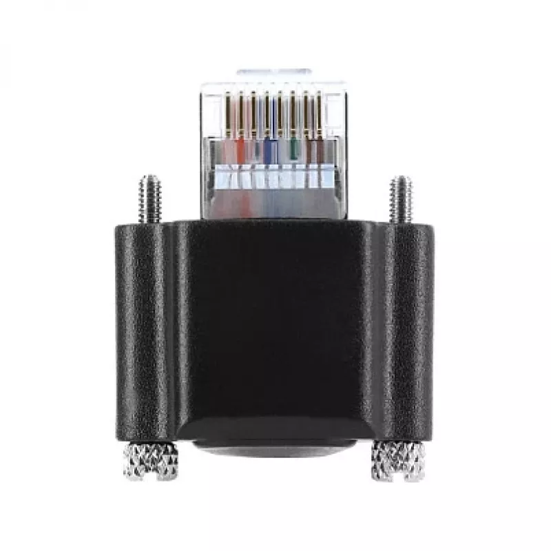 Delock cavo per telecamera GigE 4m Cat.6 S/FTP RJ45 angolo 90° screw-lock su RJ45 dritto - nero