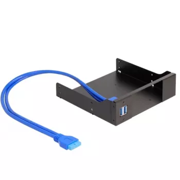Delock telaio di montaggio in metallo 5,25 pollici per alloggiamenti slim con USB 5 Gbps (18006)
