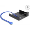 Delock telaio di montaggio in metallo 5,25 pollici per alloggiamenti slim con USB 5 Gbps (18006)