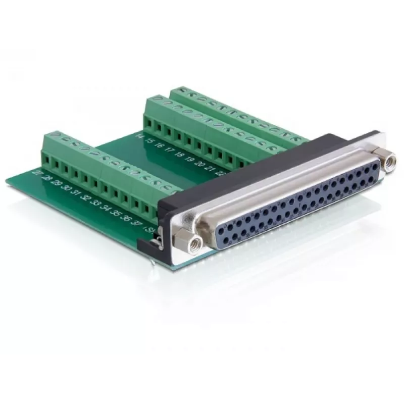 Delock adattatore D-Sub 37 pin connettore femmina su morsettiera 65319