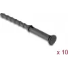 Delock supporti antivibrazione in silicone per ventole, confezione da 10, nero (62191)