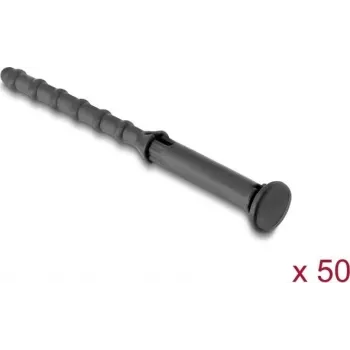 Delock supporti antivibrazione in silicone per ventole, 50 pezzi, nero 60984