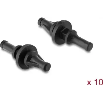 Delock supporti antivibrazione in silicone per ventole, corti, 10 pezzi, nero (62199)
