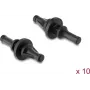 Delock supporti antivibrazione in silicone per ventole, corti, 10 pezzi, nero (62199)