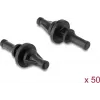 Delock supporti in silicone antivibrazione per ventole, corti, 50 pezzi, nero (60985)