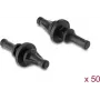 Delock supporti in silicone antivibrazione per ventole, corti, 50 pezzi, nero (60985)