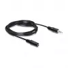DELOCK cavo di prolunga audio 3,5 mm jack connettore maschio su connettore femmina 3 m nero