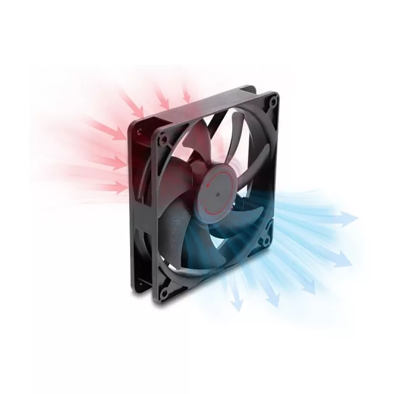 Delock ventola assiale 48 V DC 120 x 120 x 25 mm connettore 2 pin nero