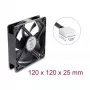 Delock ventola assiale 48 V DC, 120 x 120 x 25 mm, 4 pin PWM, nero
