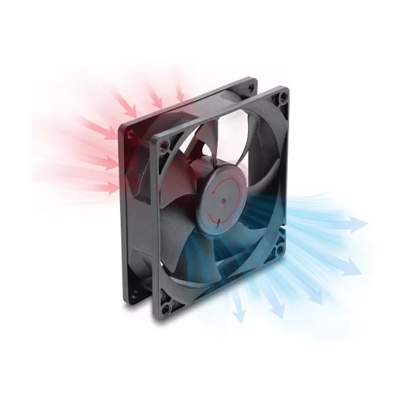 Delock ventola assiale 48 V DC 92x92x25 mm 4 pin PWM (67452), nero