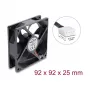 Delock ventola assiale 48 V DC 92x92x25 mm 4 pin PWM (67452), nero