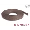 Delock Guaina per gestione cavi, 12 mm, intrecciata, resistente ai roditori, estensibile, 5 m, marrone