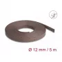Delock Guaina per gestione cavi, 12 mm, intrecciata, resistente ai roditori, estensibile, 5 m, marrone