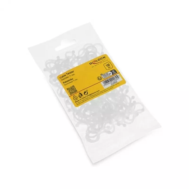 Delock Spirale avvolgicavo Ø 11 mm trasparente, 100 pezzi