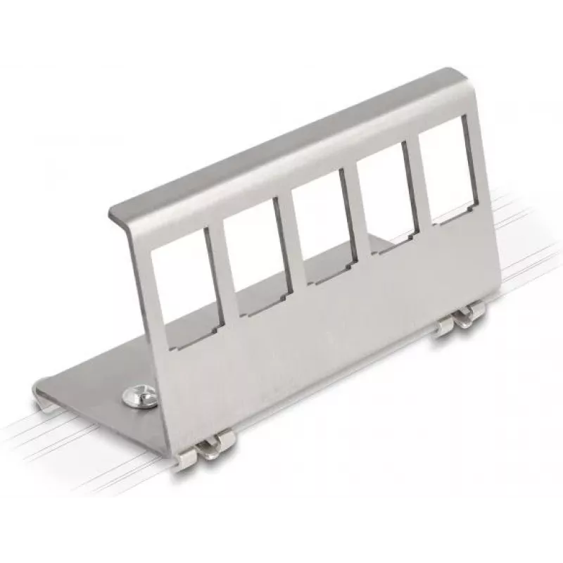 Delock supporto di montaggio per guida DIN per 5 moduli, grigio 88141