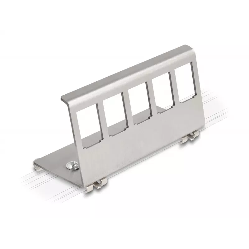 Delock supporto di montaggio per guida DIN per 5 moduli, grigio 88141