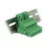 Delock 65942 set morsettiera per guida DIN, 6 poli, bloccaggio a vite, verde