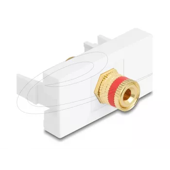 Delock Easy 45 Modulo morsetto a vite su boccola filettata rosso bianco (90901)