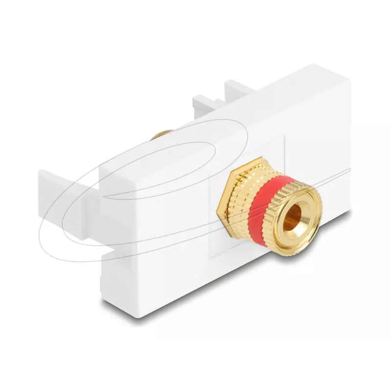 Delock Easy 45 Modulo morsetto a vite su boccola filettata rosso bianco (90901)