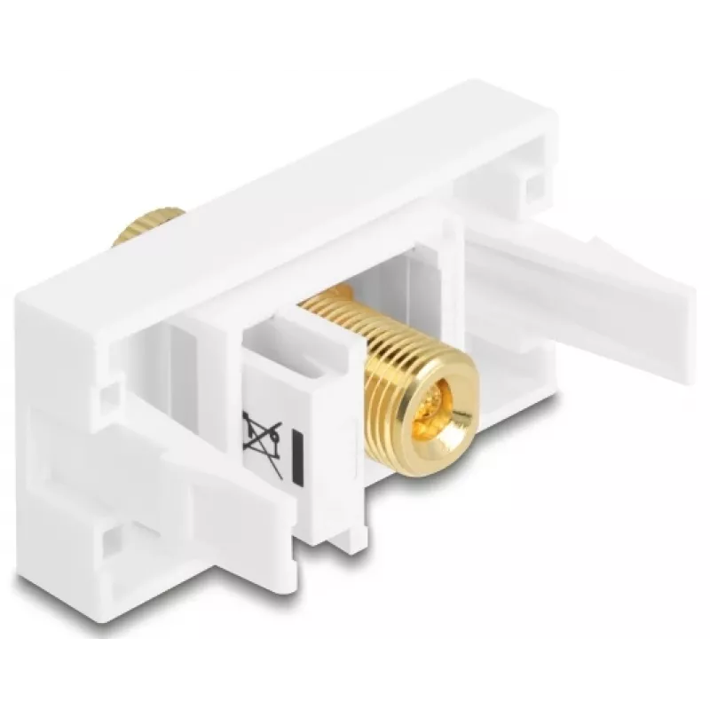 Delock Easy 45 Modulo morsetto a vite su boccola filettata rosso bianco (90901)