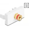 Delock Easy 45 Modulo morsetto a vite su boccola filettata rosso bianco (90901)