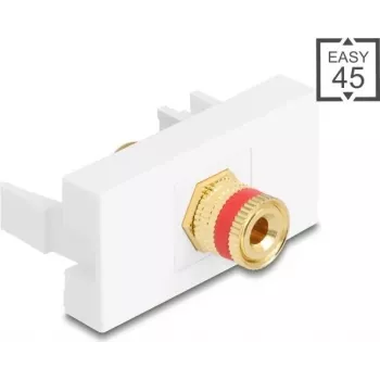 Delock Easy 45 Modulo morsetto a vite su boccola filettata rosso bianco (90901)