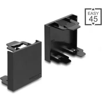Delock Easy 45 placca cieca per modulo 45 x 45 mm nero (81670)