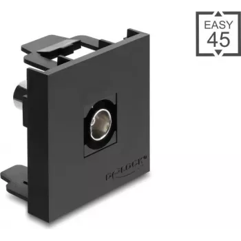 Delock modulo Easy 45 connettore femmina BNC a connettore femmina BNC 50 Ohm nero (91962)