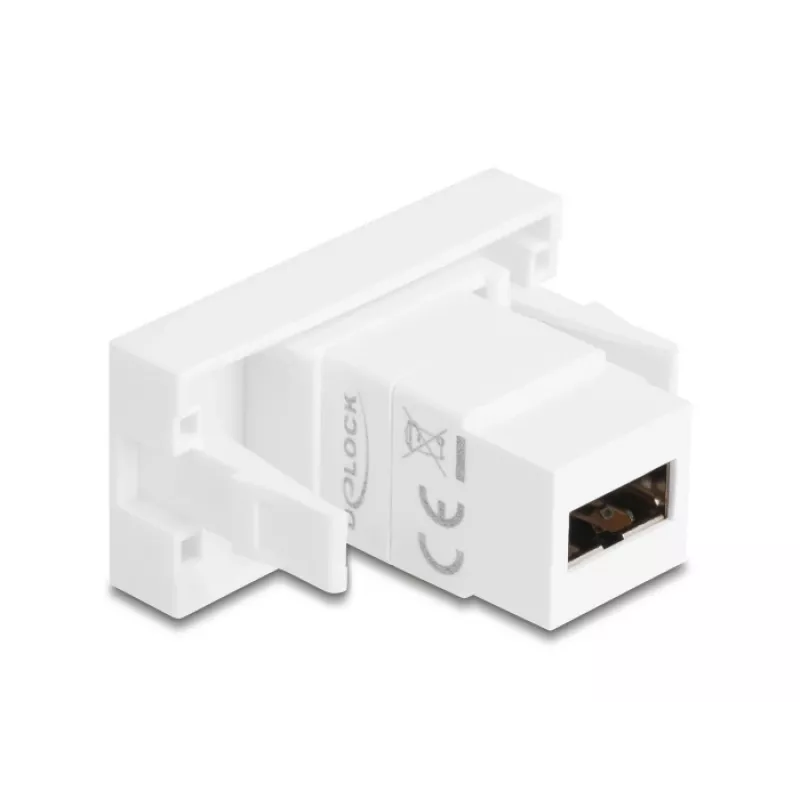 Delock Easy 45 Modulo EASY-USB 2.0 Type-A connettore femmina a EASY-USB Type-A connettore femmina bianco 90866