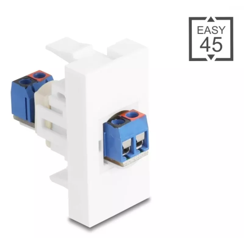 Delock Easy 45 Modulo morsettiera su bianco (90912)