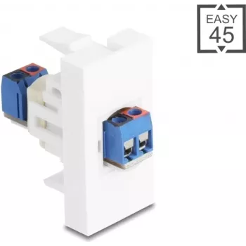 Delock Easy 45 Modulo morsettiera su bianco (90912)