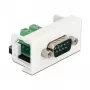 Delock Easy 45 modulo snap-in D-Sub 9 poli connettore maschio su morsettiera 10 poli, bianco RAL 9003 81351